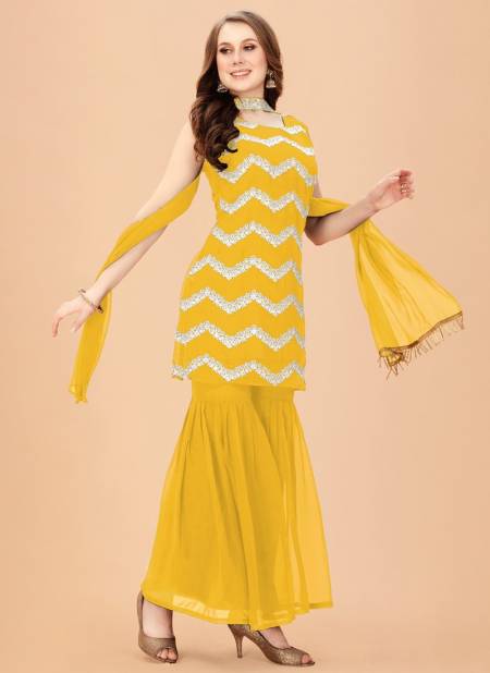 Yellow Colour Mrudangi Blue Hills Fancy Designer Wedding Wear Latest Salwar Suit Collection 2028